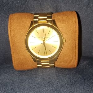 Michael Kors Gold Slim Runway Watch - Women's